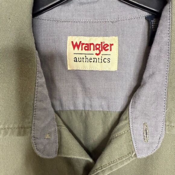 Men’s Wrangler Sage Green Casual Button Down Shirt Size L - Picture 2 of 5